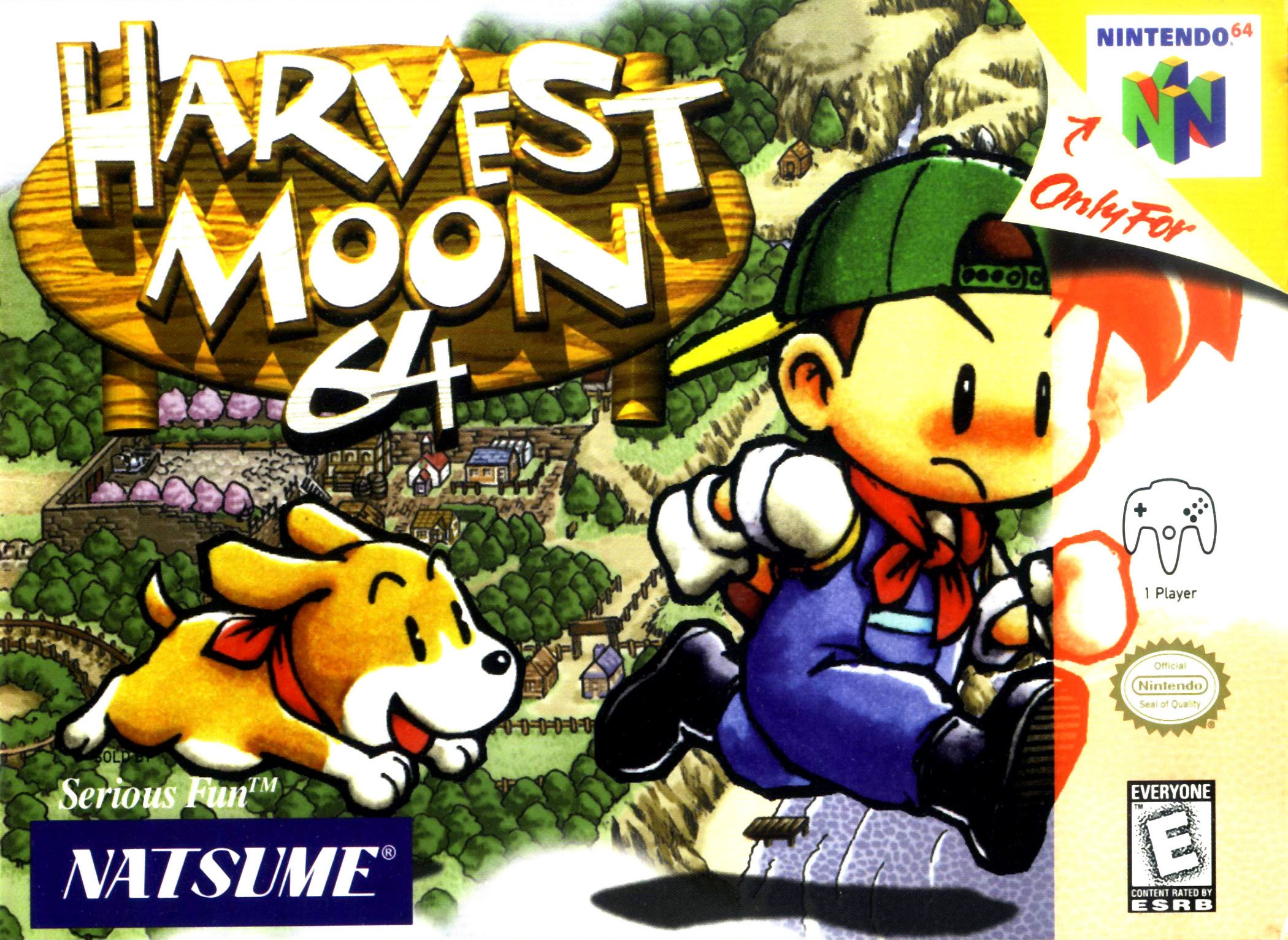 Imagem da capa de Harvest Mooon do Nintendo 64